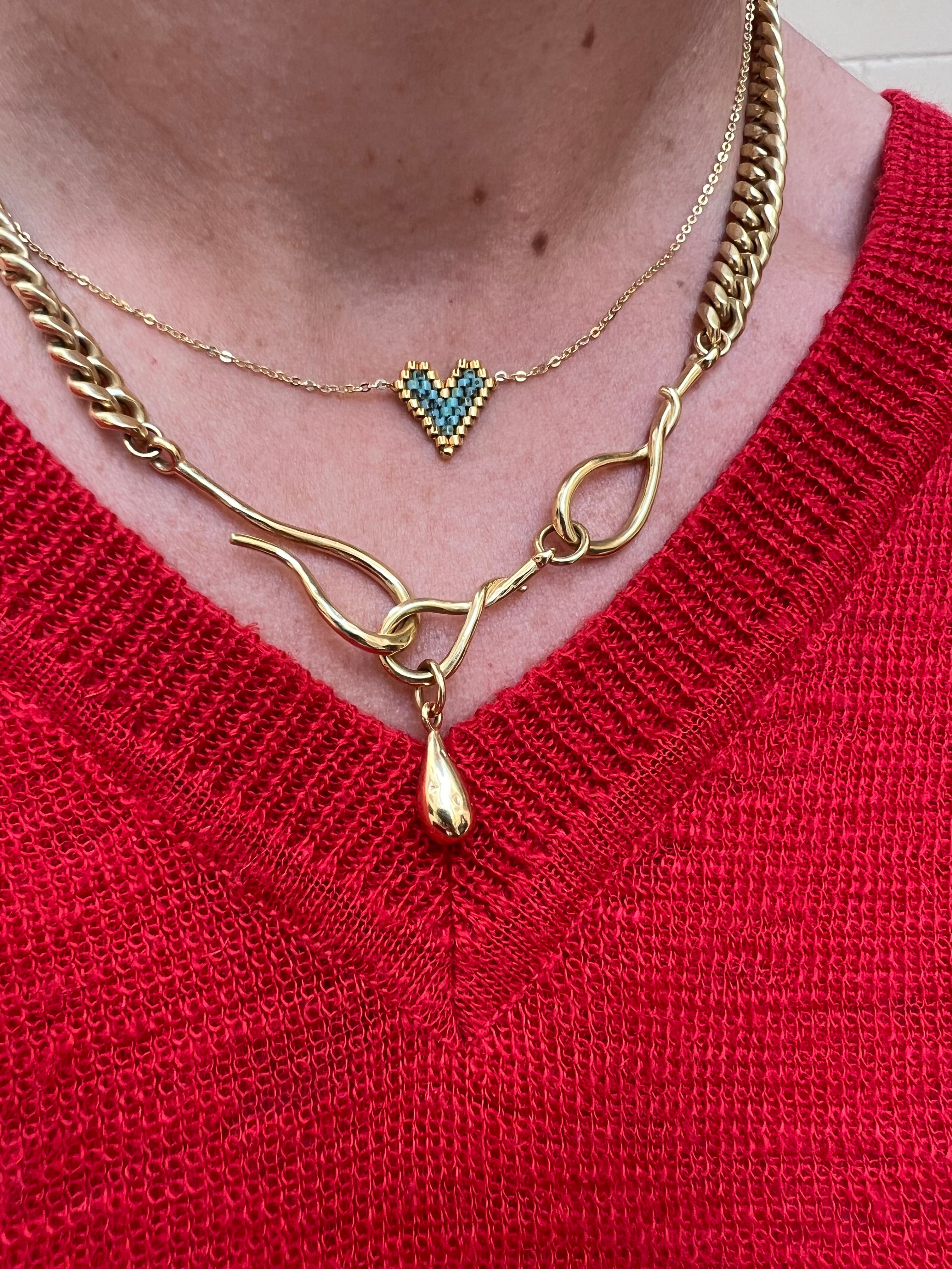 Collar Beaded Heart
