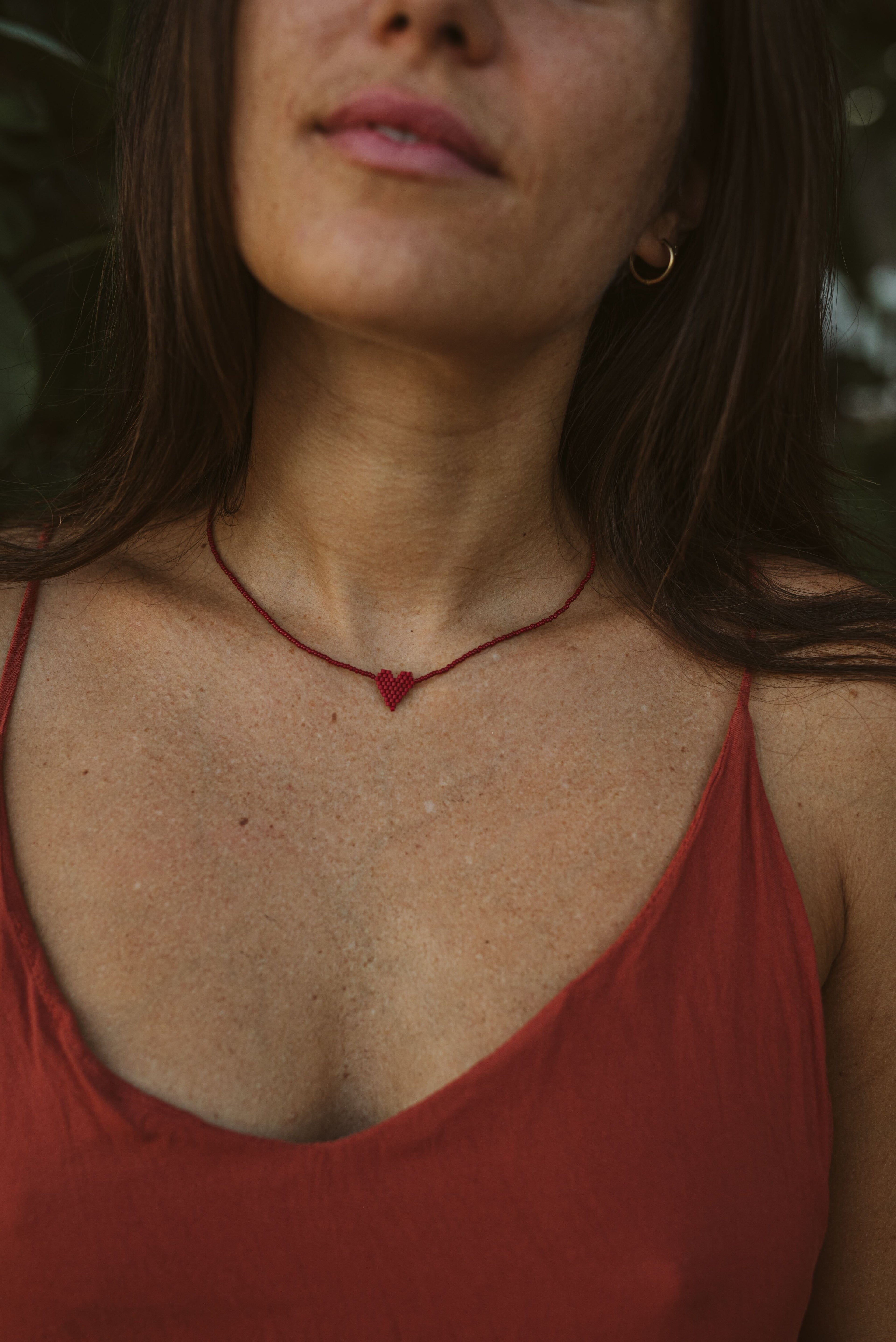 Collar Corazón Alegría Rojo