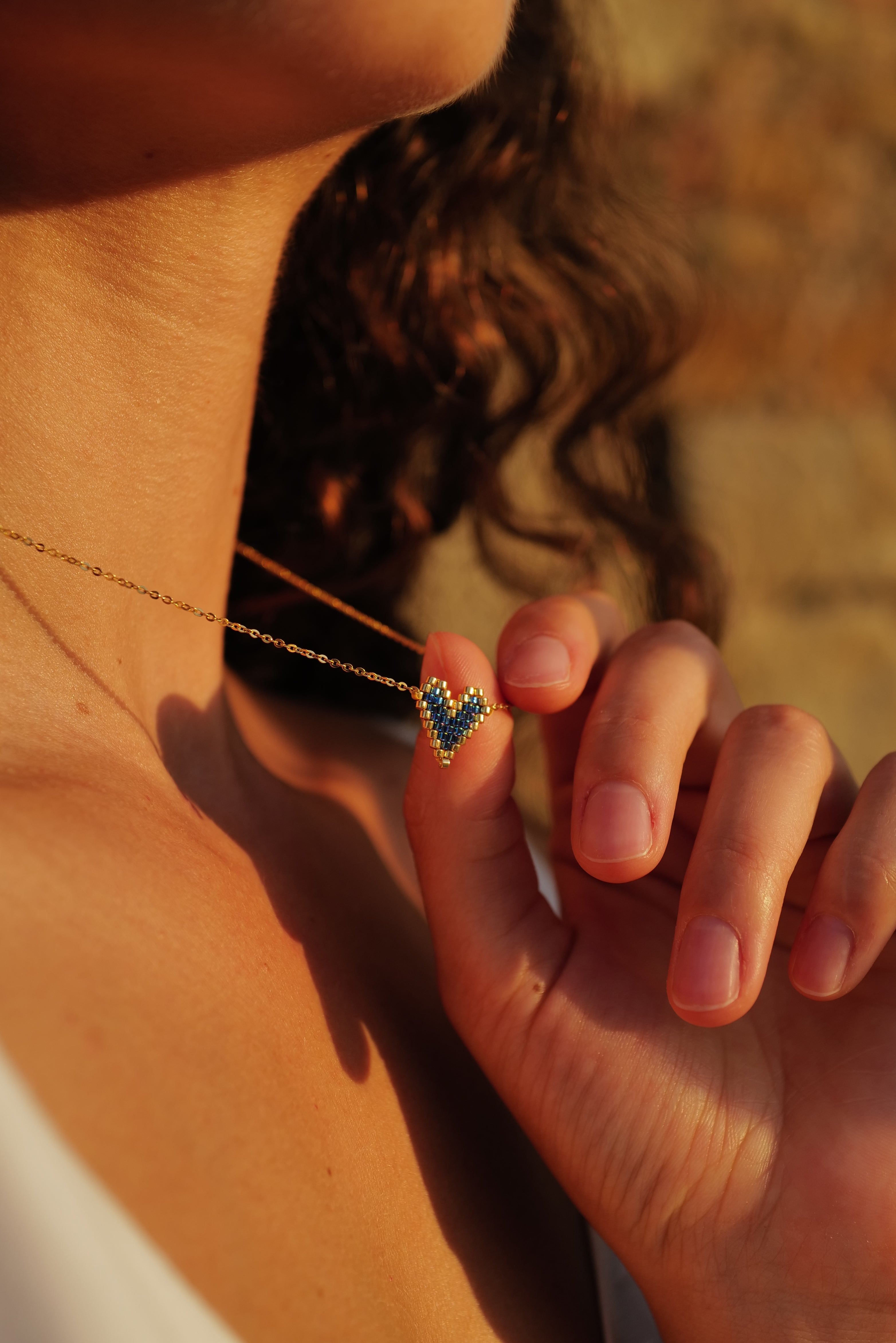 Collar Beaded Heart